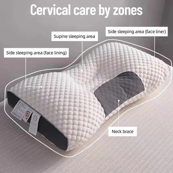 Sherum™ Antibacterial Neck Support Sleep-Aid Massage Pillow