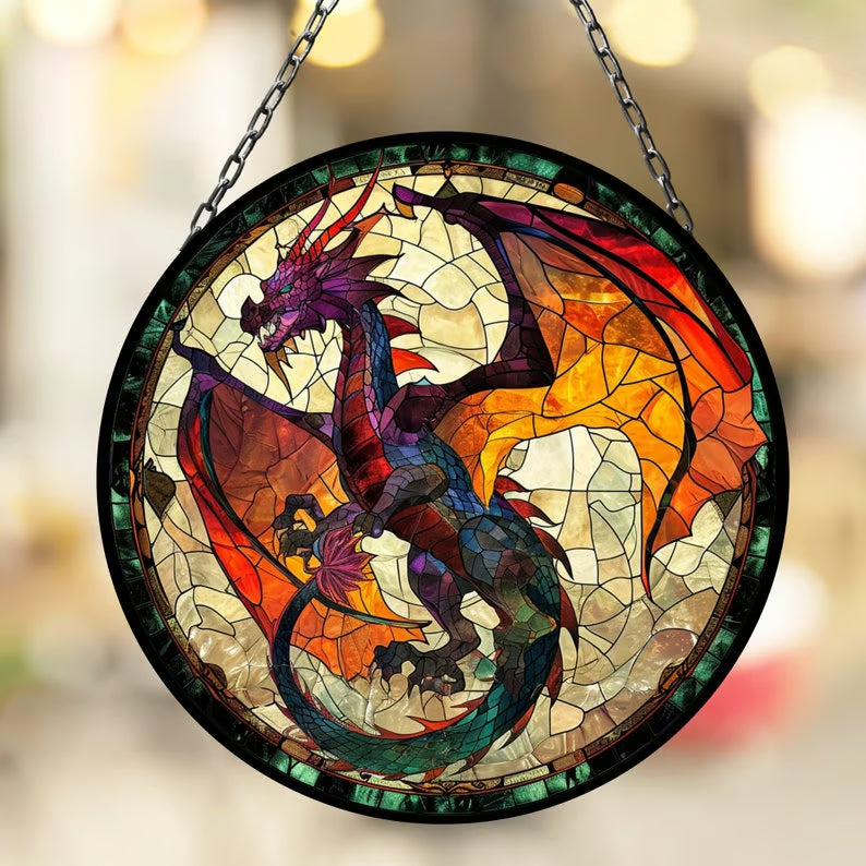 🎄2024 Christmas Gift 50% Off--Acrylic Colorful Dragon Suncatcher Ornament
