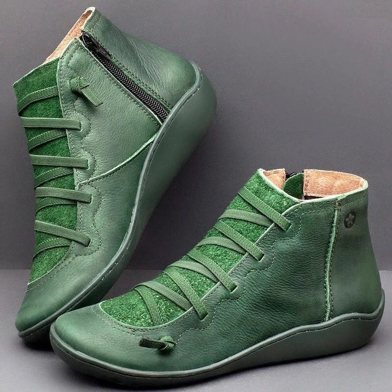 Vintage Strappy Ankle Boots for Women