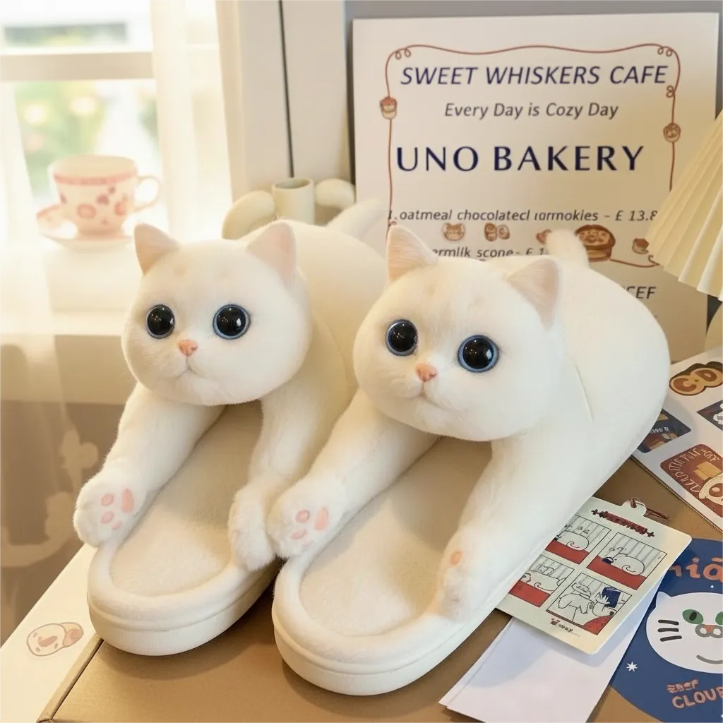 Sherum Mochi Kitty Slippers